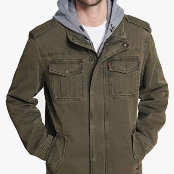 levi-s-jackets-coats-levis-mens-washed-cotton-hooded-military